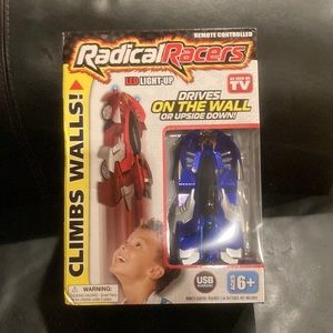 Radical Racers Remote Controlled LED Light-Up Rechargeable Wall Climbing Car Toy